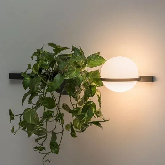 Vibia Palma 3702 applique, vaso piante, grafite