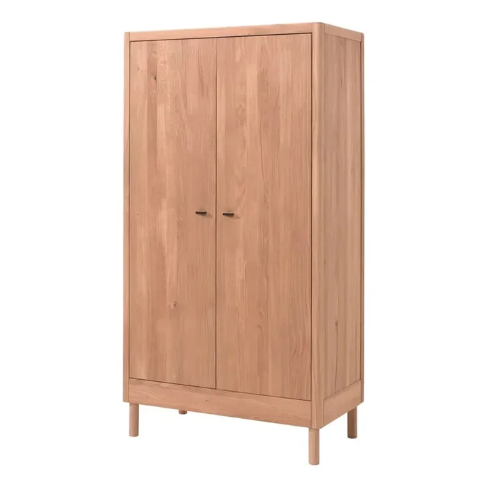VipackArmadio per bambini ForrestIn rovere massiccio, trattamento della superficie laccatura, di colore naturale, larghezza totale 100 cm, altezza totale 190 cm, profondità totale 55 cm