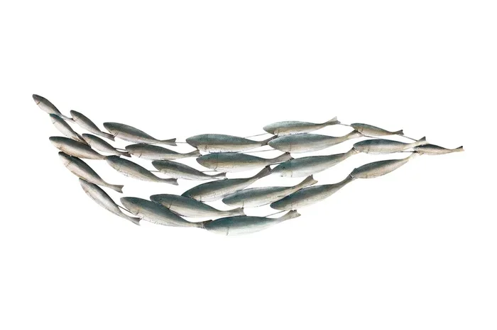 Wanddeko Metall ‘Meeresströmung’ 164x45x4cm