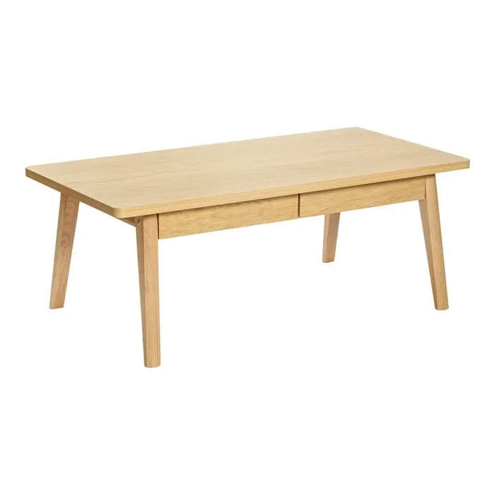 WoodmanTavolino da salotto NiceCon effetto rovere, di colore naturale, 60×120 cm, altezza totale 45 cm