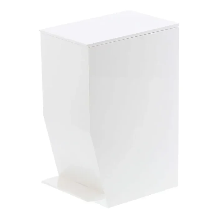 YAMAZAKICestino per la spazzatura TowerCon pedale, in plastica, bianco, 3,9 l