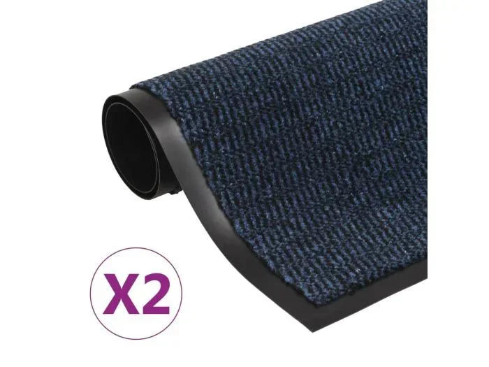 Zerbini rettangolari 2 pz 80 x 120 cm Blu