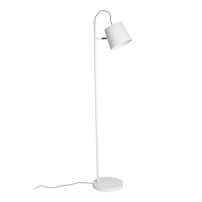 ZuiverLampada da terra Buckle HeadCon paralume in metallo, bianca, altezza totale 150 cm