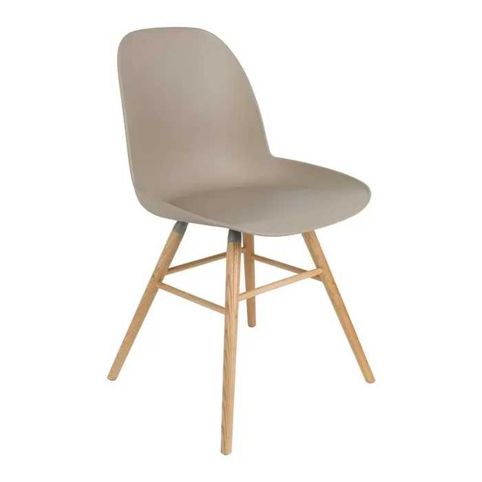 ZuiverSedie da pranzo in set Albert2 pz, in plastica, beige
